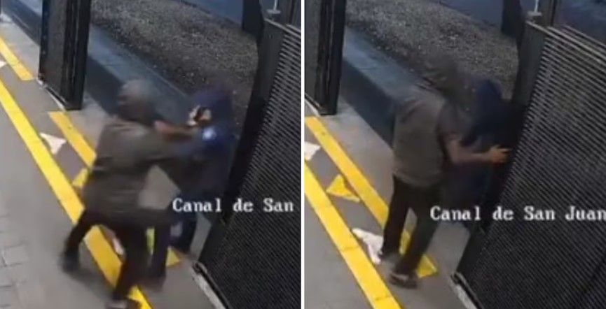 Video: Hombre arroja a mujer policía al paso del Metrobús