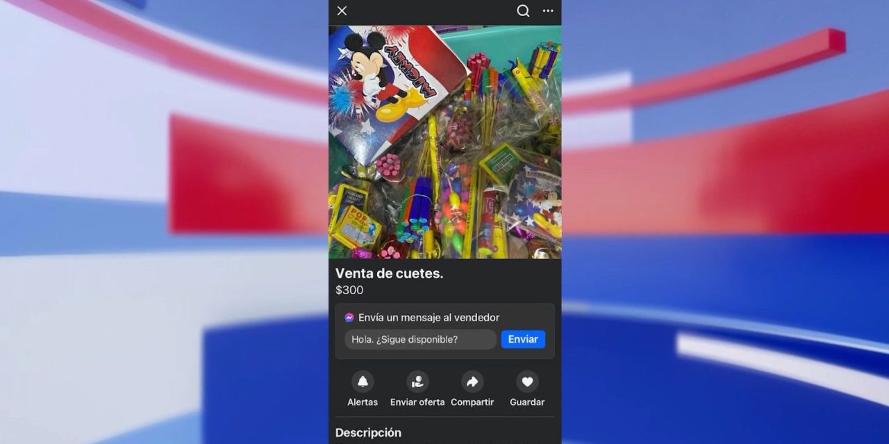 Pese a la prohibición de venta de pirotecnia en redes sociales se vende libremente como bolo