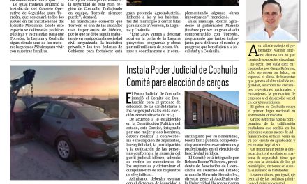 Portada RCG Carbonífera [4 de enero de 2025] Anuncia Manolo Jiménez inversión millonaria en obras para Torreón; El PRI resalta la unidad y su liderazgo en Coahuila y más…