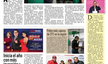 Portada RCG Centro [10 de enero de 2025] Activa Mejora Coahuila las Brigadas: Operativo Invierno en las cinco regiones; Monclova, una de las ciudades con menor inflación en el país y más…