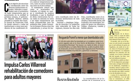Portada RCG Centro [18 de enero de 2025] Coordinan operativos invernales en todo Coahuila; impulsa Carlos Villarreal rehabilitación de comedores para adultos mayores  y más…