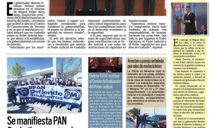 Portada RCG Centro [28 de enero de 2025] Trabajo coordinado fortalece a Coahuila: Manolo Jiménez; se manifiesta PAN Coahuila en contra de la reforma del Infonavit y más…
