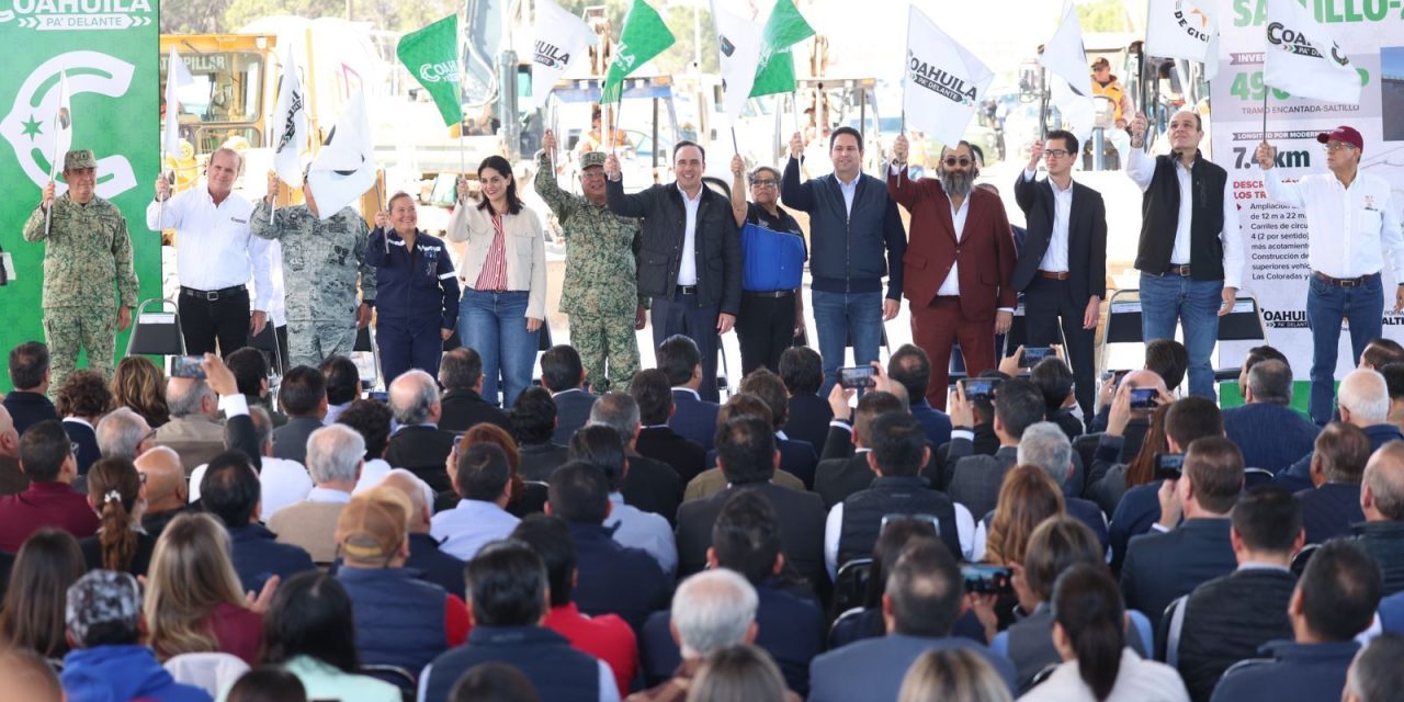 Da inicio ampliación de la carretera Saltillo-Derramadero