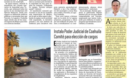 Portada RCG Lagunera [4 de enero de 2025] Anuncia Manolo Jiménez inversión millonaria en obras para Torreón; Presenta Román Cepeda el modelo ‘Torreón Más’ y más…