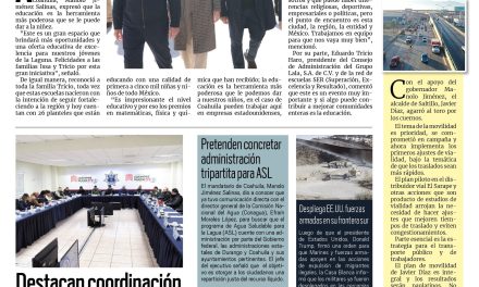 Portada RCG Lagunera [25 de enero de 2025] Trabaja sociedad y Gobierno por la educación en Coahuila; trabajan por modernización de transporte público de Torreón y más…