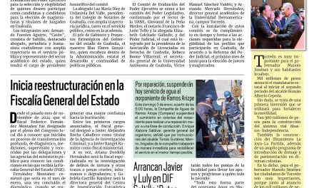 Portada RCG Media [5 de enero de 2025] Coahuila cumple con los Comités de Evaluación para elección judicial; Supervisa Javier Díaz cuadrillas de bacheo y limpieza y más…