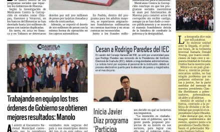 Portada RCG Media [17 de enero de 2025] Fraudes y desfalcos detrás de programas sociales de Morena; trabajando en equipo los tres órdenes de Gobierno se obtienen mejores resultados: Manolo y más…