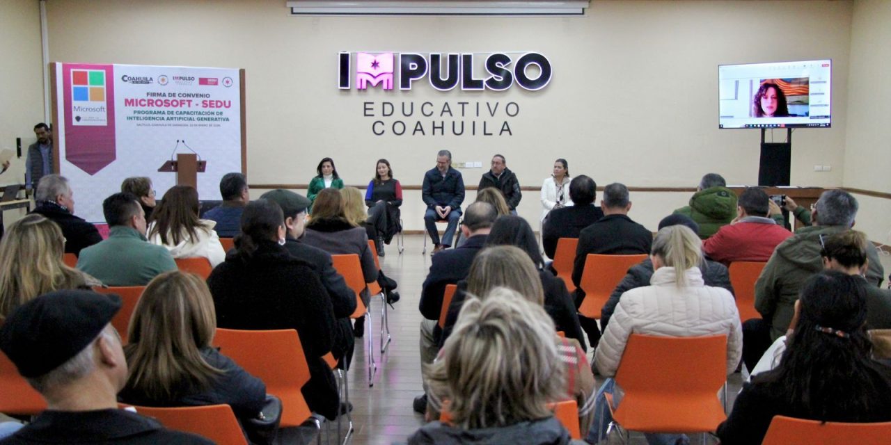 Firman convenio Secretaría de Educación y Microsoft para uso de IA en capacitaciones