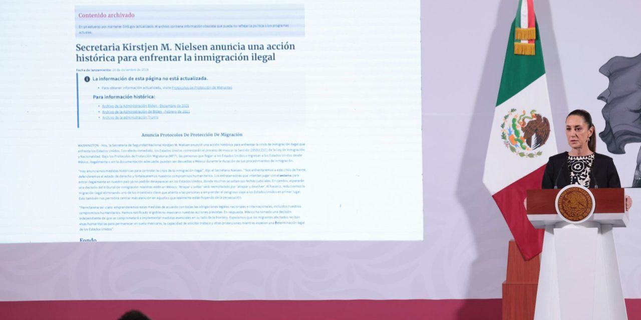 Responde Claudia Sheinbaum a decretos de Donald Trump