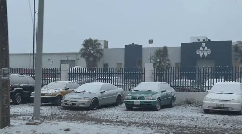Saltillo amanece ‘de blanco’ tras hielo y nieve