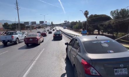 Causa accidente por no guardar distancia en Saltillo