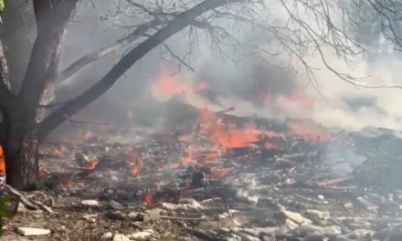 Incendio en terreno baldío genera densa fumarola en los Ramones