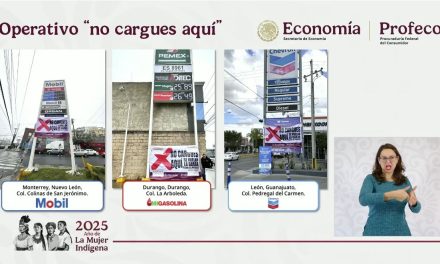 Profeco destaca resultados de exhibir con mantas a gasolineros gandallas