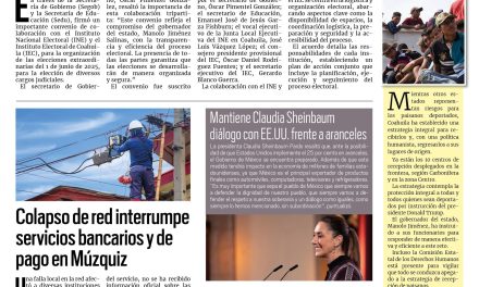 Portada RCG Carbonífera [1 de febrero de 2025] Colabora Gobierno de Coahuila con INE y IEC para elecciones; Óscar Ríos Ramírez avanza en su primer mes con obras y acciones sociales y más…