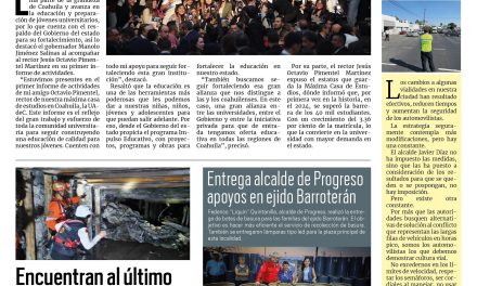 Portada RCG Carbonífera [07 de febrero de 2025] Reafirma Manolo Jiménez su compromiso con la UADEC; encuentran al último minero de ‘El Pinabete’ y más…