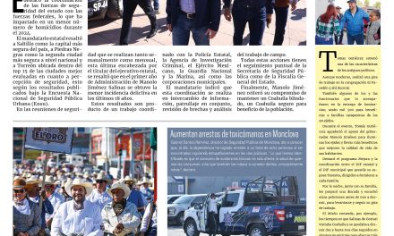 Portada RCG Centro [03 de febrero de 2025] Logramos buenos indicadores en seguridad: Manolo Jiménez; encabeza Carlos Villarreal cabalgata en el ejido El Oro  y más…