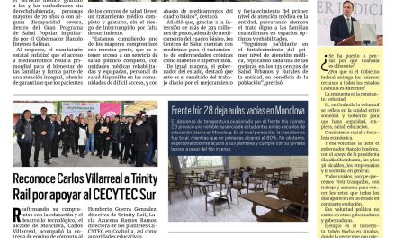 Portada RCG Centro [22 de febrero de 2025] Ofrece Programa de Salud Popular abasto de medicamentos; AHMSA arrastra millonarias deudas con CFE, SAT y Pemex y más…