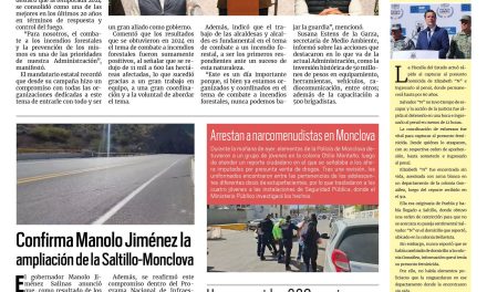 Portada RCG Centro [27 de febrero de 2025]Trabaja Coahuila en prevención y combate de incendios forestales; unen sus vidas 220 parejas en bodas comunitarias en Monclova y más…