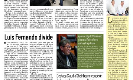 Portada RCG Fronteriza [12 de febrero de 2025] Lleva Manolo Jiménez más obras a la región Laguna; entrega Emilio de Hoyos barda perimetral en escuela y más…