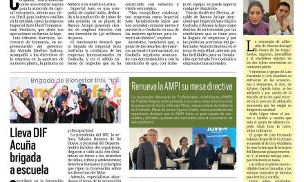 Portada RCG Fronteriza [19 de febrero de 2025] Inicia Coahuila el 2025 con más inversiones; lleva DIF Acuña brigada a escuela y más…