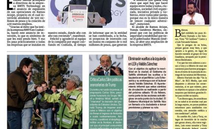 Portada RCG Media [11 de febrero de 2025] Llegan más inversiones y empleos a Coahuila; trabaja Javier Díaz en alumbrado público de Saltillo y más…