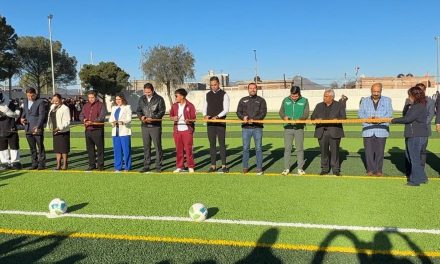 Inauguran cancha deportiva en el inicio de clases en el Cbtis 97