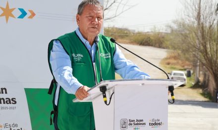 Entrega Óscar Ríos obra de pavimentación en Nueva Rosita