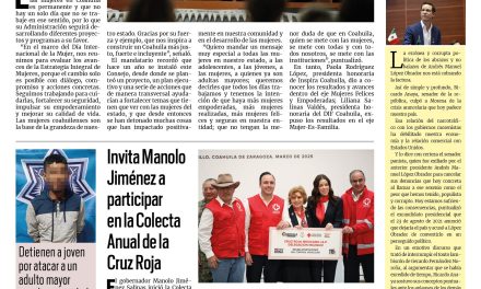 Portada RCG Carbonífera [06 de marzo de 2025] Mantiene Coahuila acciones permanentes en beneficio de las mujeres; católicos inician Cuaresma con el Miércoles de Ceniza y más…