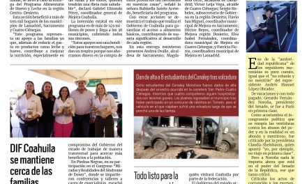 Portada RCG Centro [23 de marzo de 2025] Llega Programa Alimentario de Huevo y Leche a la región Centro; Alistan operativo para las vacaciones de Semana Santa y más…