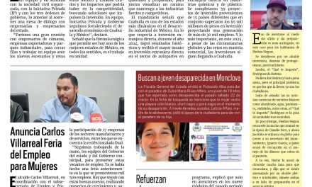 Portada RCG Centro [25 de marzo de 2025] Cierran filas IP y Gobierno de Coahuila ante acuerdos internacionales; anuncia Carlos Villarreal Feria del Empleo para Mujeres  y más…