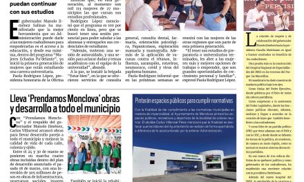Portada RCG Centro [31 de marzo de 2025] Inician clases en la primera generación de ‘Mujeres Echadas Pa´delante’; lleva ‘Prendamos Monclova’ obras y desarrollo a todo el municipio  y más…