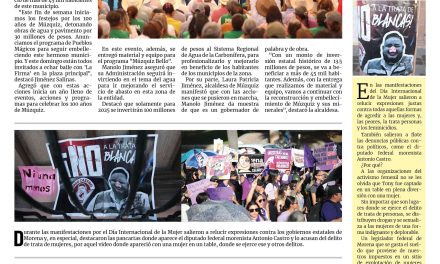 Portada RCG Fronteriza [9 de marzo de 2025] Arranca Manolo Jiménez los festejos del centenario de Múzquiz con obras; Solicitan 2,500 personas apoyo al DIF Acuña y más…