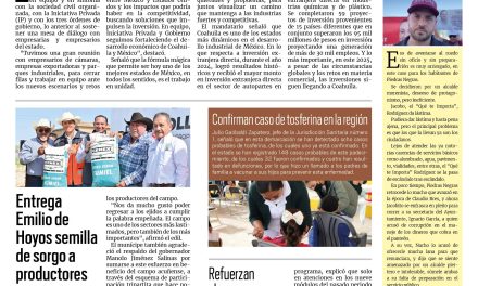 Portada RCG Fronteriza [25 de marzo de 2025] Cierran filas IP y Gobierno de Coahuila ante acuerdos internacionales; entrega Emilio de Hoyos semilla de sorgo a productores y más…