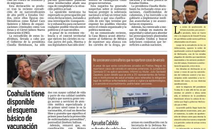 Portada RCG Fronteriza [2 de marzo de 2025] Trump lanza dardo envenenado; Morena protege a narcogobernadores; Avanza la campaña ‘Acuña te Quiero’ y más…