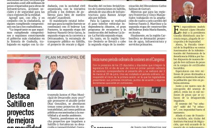 Portada RCG Media [04 de marzo de 2025] Invertirá Coahuila mil 268 mdp en obras de seguridad e infraestructura; destaca Saltillo en proyectos de mejora en movilidad y más…