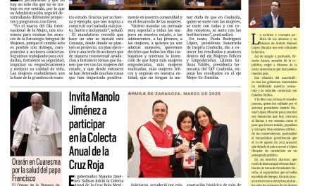 Portada RCG Media [06 de marzo de 2025] Mantiene Coahuila acciones permanentes en beneficio de las mujeres; invita Manolo Jiménez a participar en la Colecta Anual de la Cruz Roja y más…
