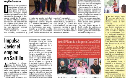 Portada RCG Media [07 de marzo de 2025] Dan inicio al programa de Preparatoria Abierta ‘Mujeres Echadas Pa’delante’; impulsa Javier el empleo en Saltillo y más…