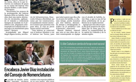 Portada RCG Media [13 de marzo de 2025] Ampliación del Nazario Ortiz Garza avanza a pasos de gigante; encabeza Javier Díaz instalación del Consejo de Nomenclaturas y más…