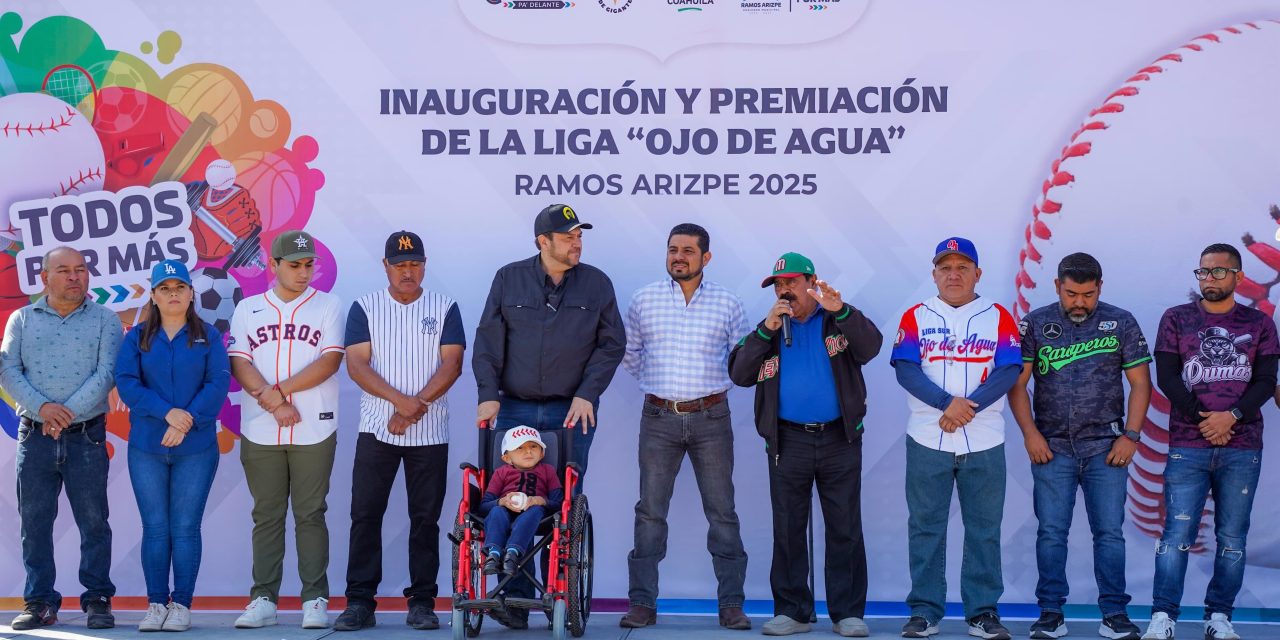 Inaugura Tomás Gutiérrez la Liga ‘Ojo de Agua’ en Ramos Arizpe