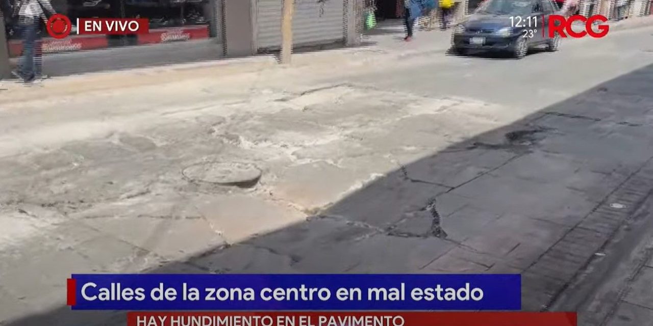 Reportan calles del centro de Saltillo  en mal estado ‘parecen trampas’