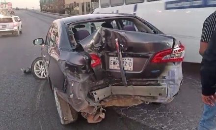 Apratoso accidente se registra en Nazario Ortiz Garza