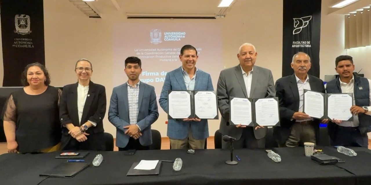 Firman UAdeC y DAVISA convenio para trabajar bajo el modelo de educación dual