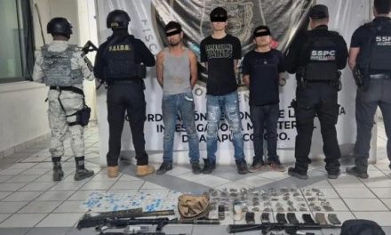 Detienen a tres integrantes de ‘Los Rusos’ en Acapulco, Guerrero, tras operativo conjunto