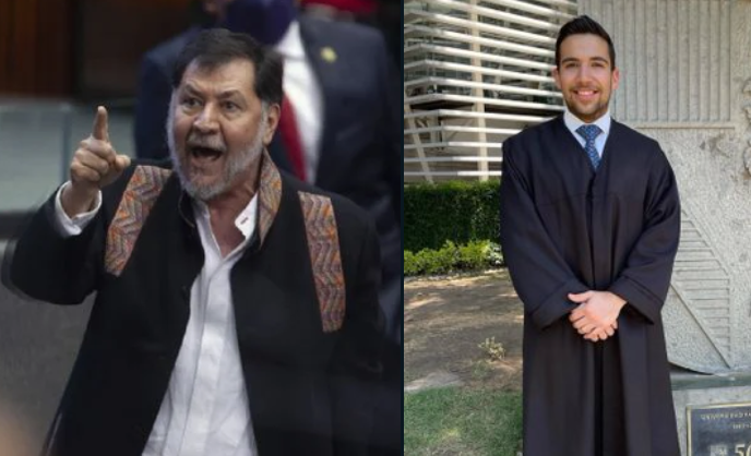 Noroña responde a críticas de hijo de Calderón tras viaje a Europa