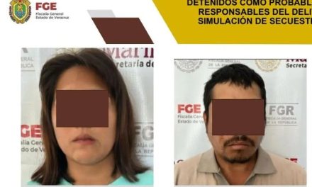 Pareja finge su secuestro en Veracruz… son detenidos