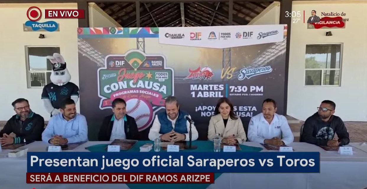 Presentan juego con causa: Saraperos vs Toros