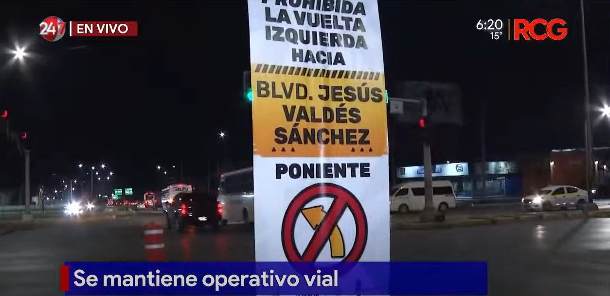 Saltillo: Se mantiene operativo vial en Valdés Sánchez y Periférico
