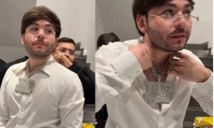 Tito Double P presume collar enorme y lo critican por su ‘mal gusto’