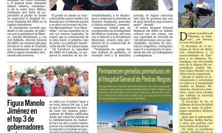 Portada RCG Fronteriza [1 de abril de 2025] Dona Gobierno de Coahuila terreno para nuevo Hospital de Especialidades; cabildo de Acuña avala construcción de un centro de rehabilitación y más…