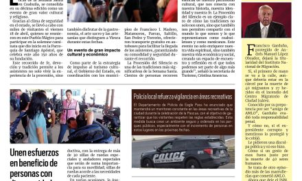 Portada RCG Fronteriza [19 de abril de 2025] Se consolida Coahuila como destino de turismo religioso; buscan evitar la venta de terrenos de forma fraudulenta y más…